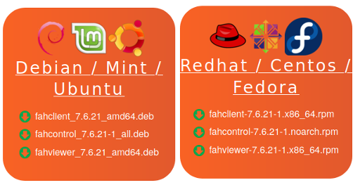 Image of Linux package download section
